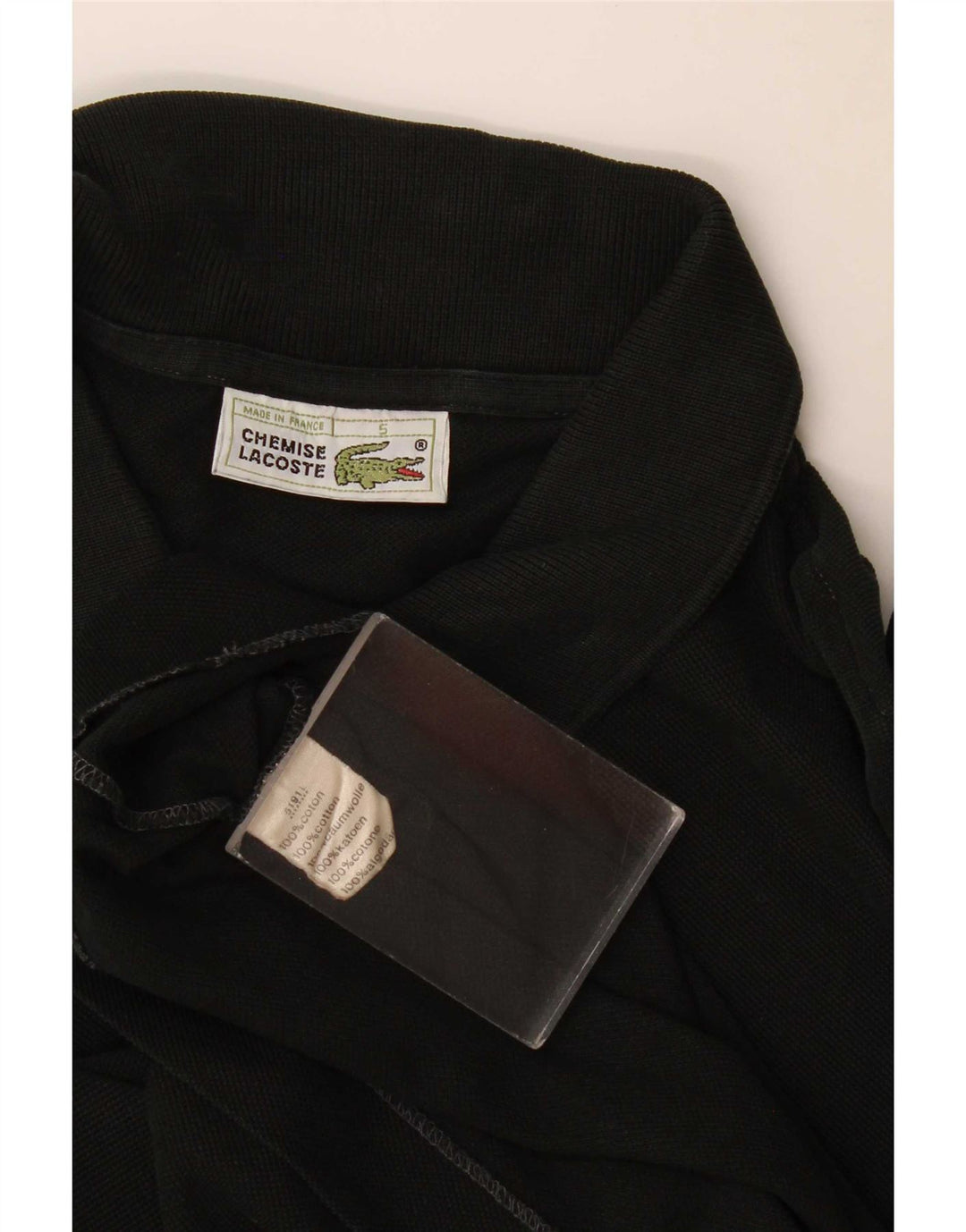Polo Lacoste para hombre talla 5 grande algodón negro