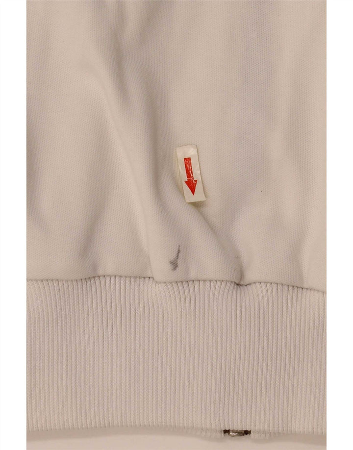 Adidas Mujer Gráfico Chándal Top Chaqueta UK 10 Small Blanco Colorblock