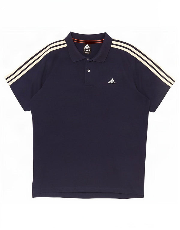 Adidas Mens Climalite Polo Shirt XL Navy Blue Cotton