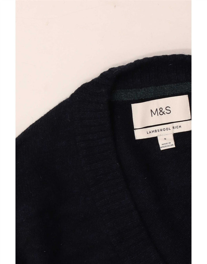 Marks & Spencer - Cárdigan para hombre, talla pequeña, azul marino