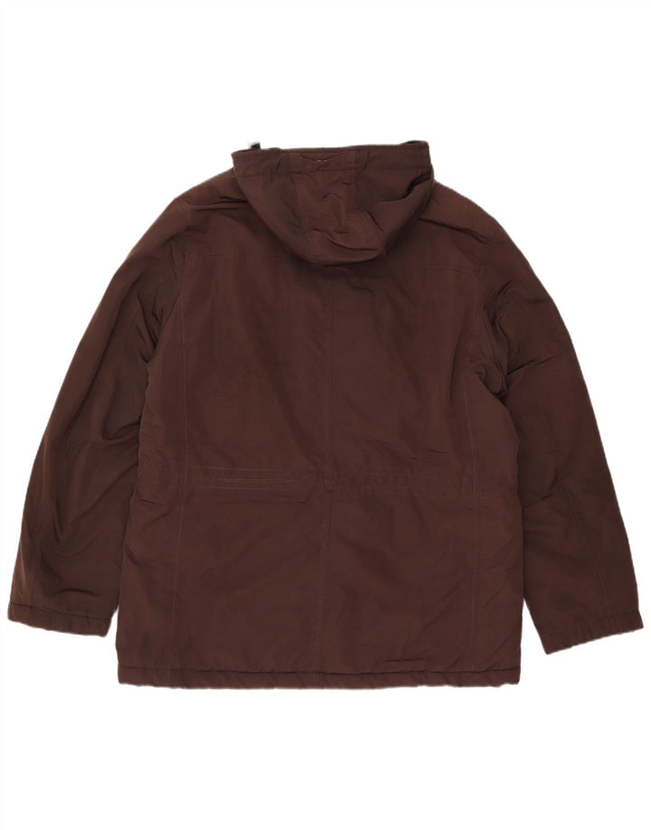 Napapijri Chaqueta utilitaria con capucha para hombre UK 40 Large Marrón Poliéster