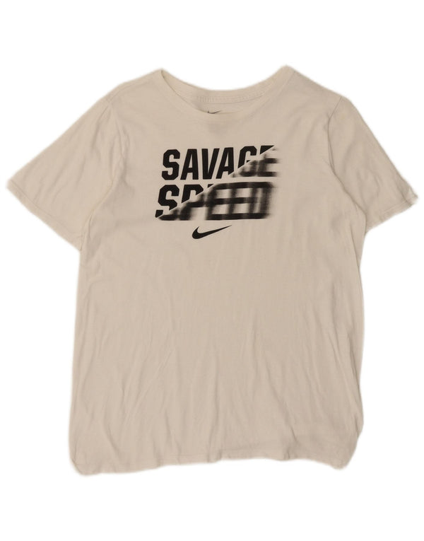 Nike Camiseta gráfica de corte atlético para niños 13-14 años XL Blanco