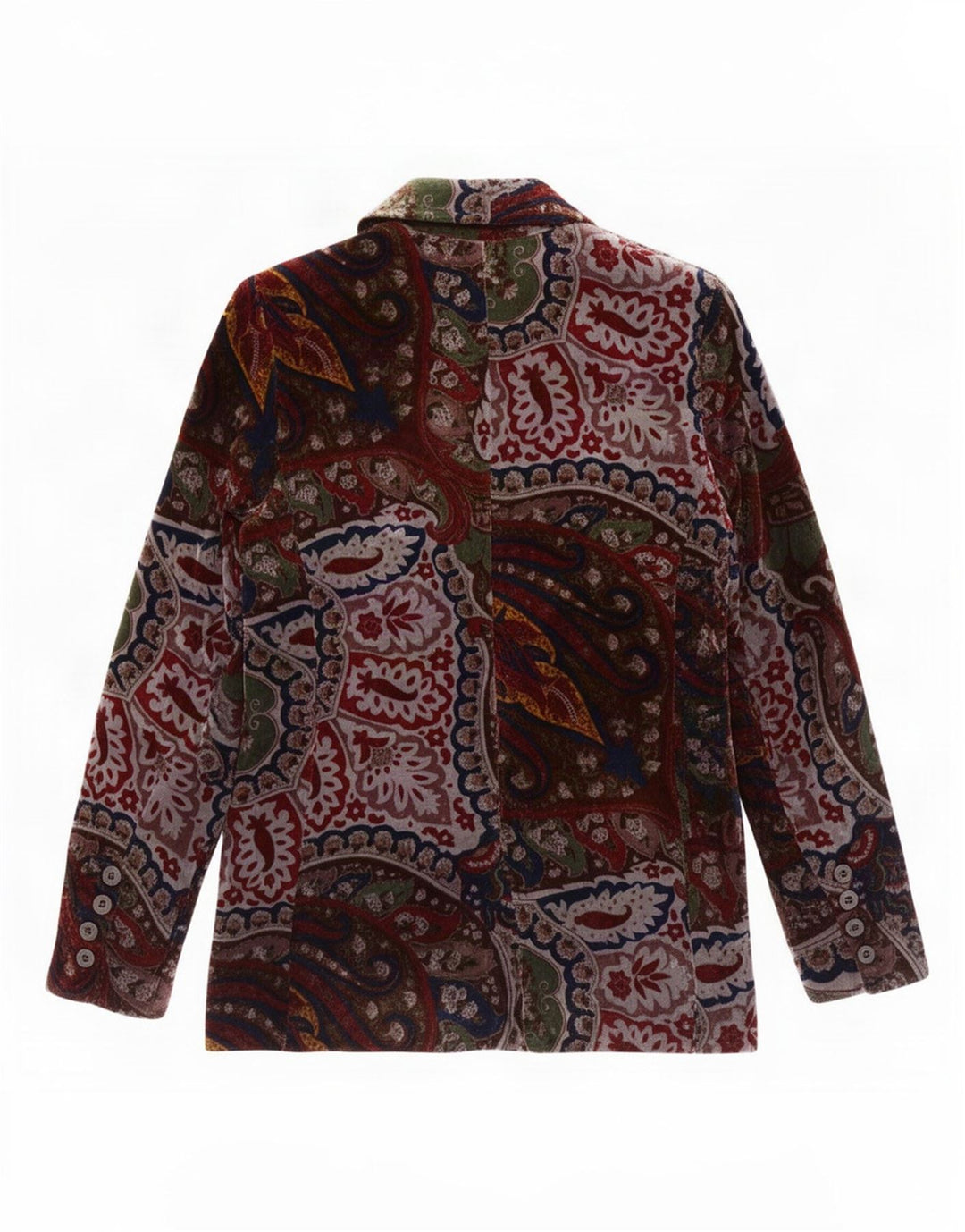 Zara Chaqueta Blazer De 1 Botón Para Mujer UK14 Mediana Paisley Multicolor