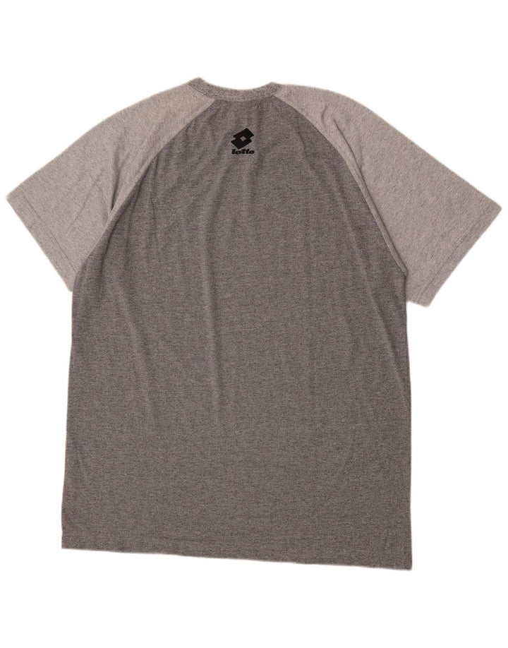 LOTTO Camiseta gráfica para hombre Top XL Poliéster moteado gris