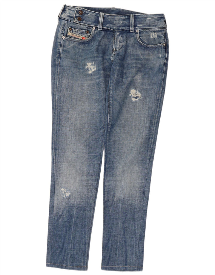 Diesel Mujer Vaqueros Slim Desgastados W30 L29 Azul