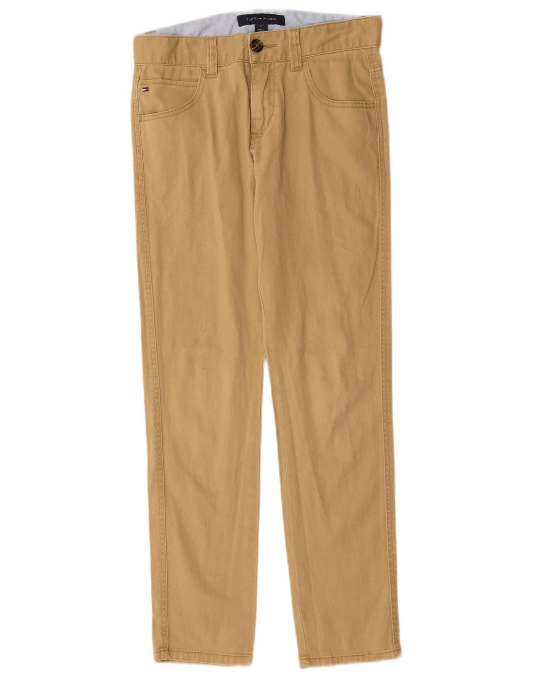 TOMMY HILFIGER Pantalones casuales ajustados para niños 11-12 años W28 L26 Algodón beige