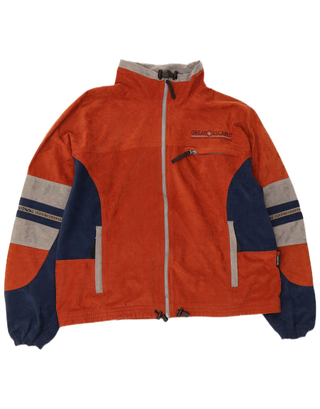 Great Escapes Chaqueta de chándal para hombre XL Naranja Colorblock