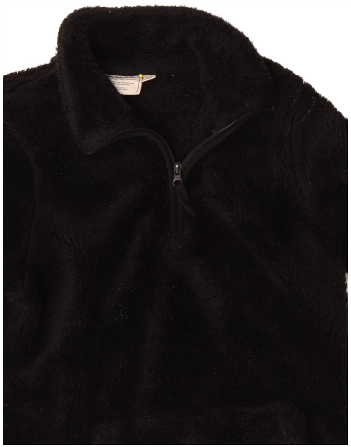 Mountain Warehouse Jersey de forro polar con cremallera y cuello para mujer, talla 40, talla M, color negro