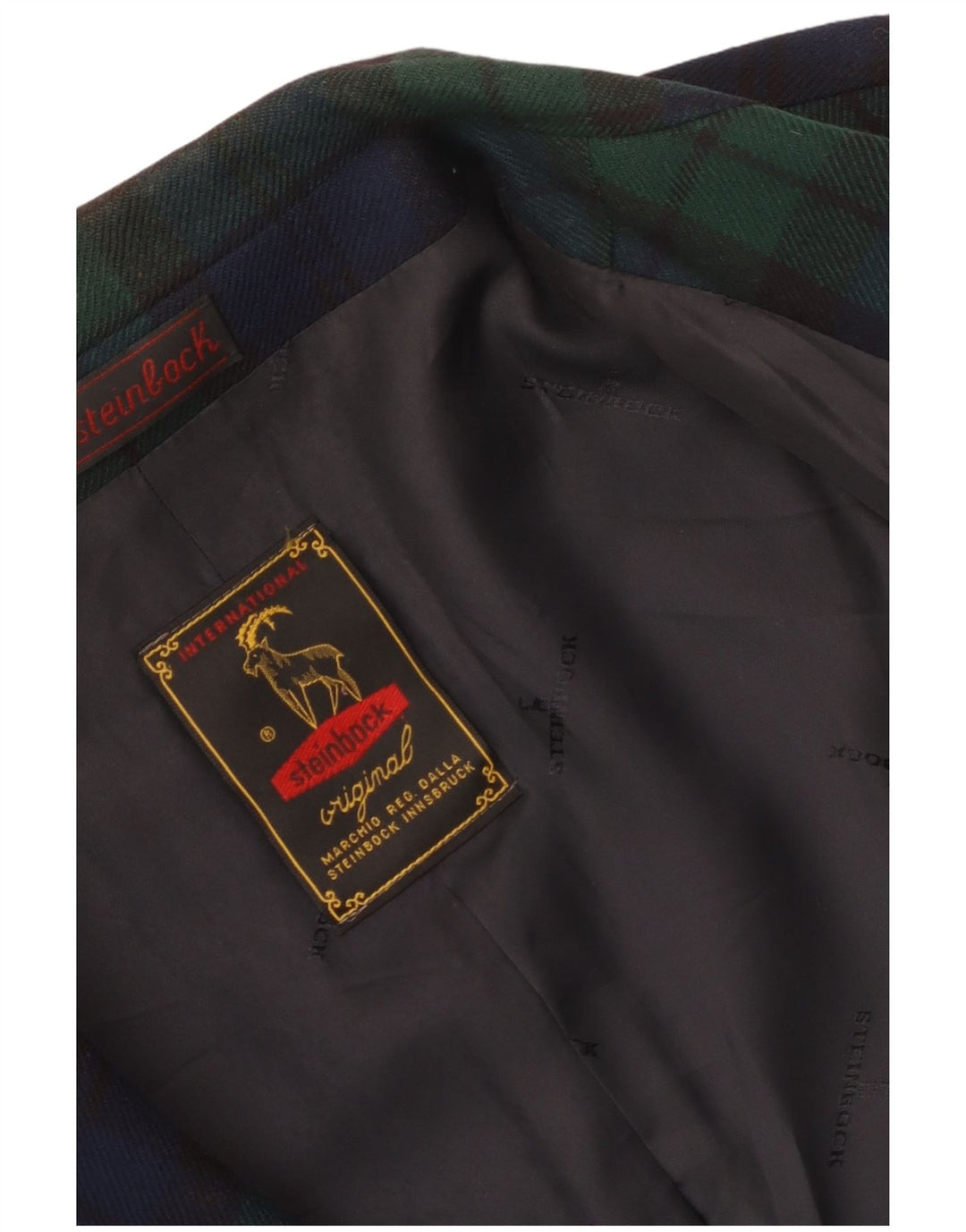 Steinbock Chaqueta Blazer de 3 Botones para Mujer UK 18 XL Azul Marino a Cuadros