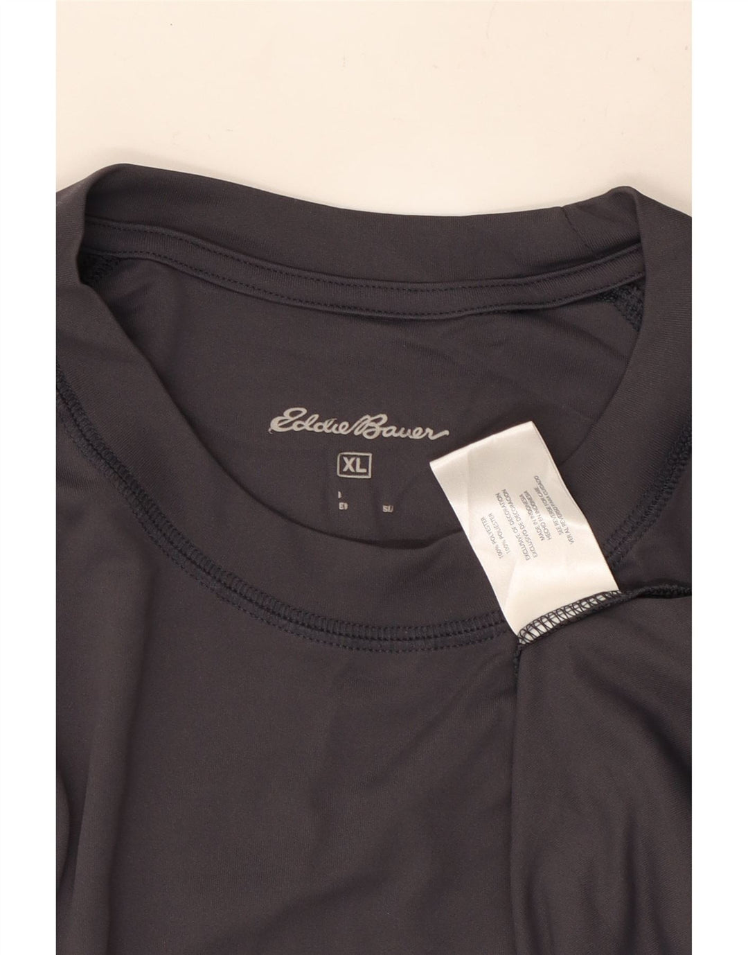 EDDIE BAUER Top gráfico para hombre manga larga XL Poliéster gris