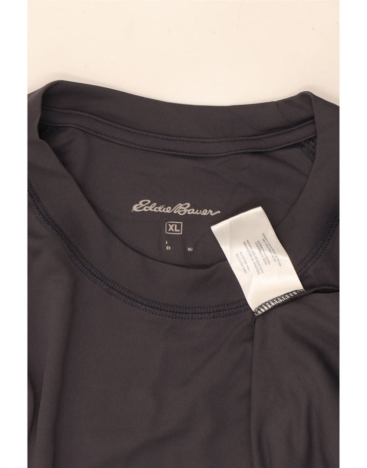 EDDIE BAUER Top gráfico para hombre manga larga XL Poliéster gris