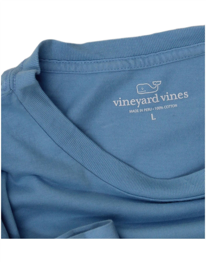 VINEYARD VINES Camiseta gráfica para hombre Top grande de algodón azul