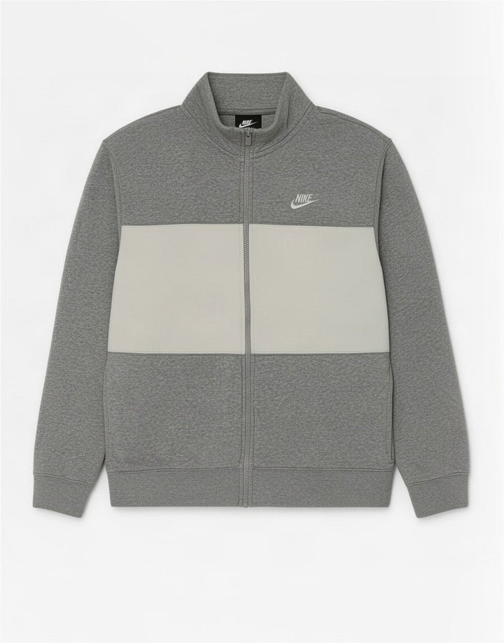 Nike - Chaqueta de chándal para hombre, color gris medio, algodón color block