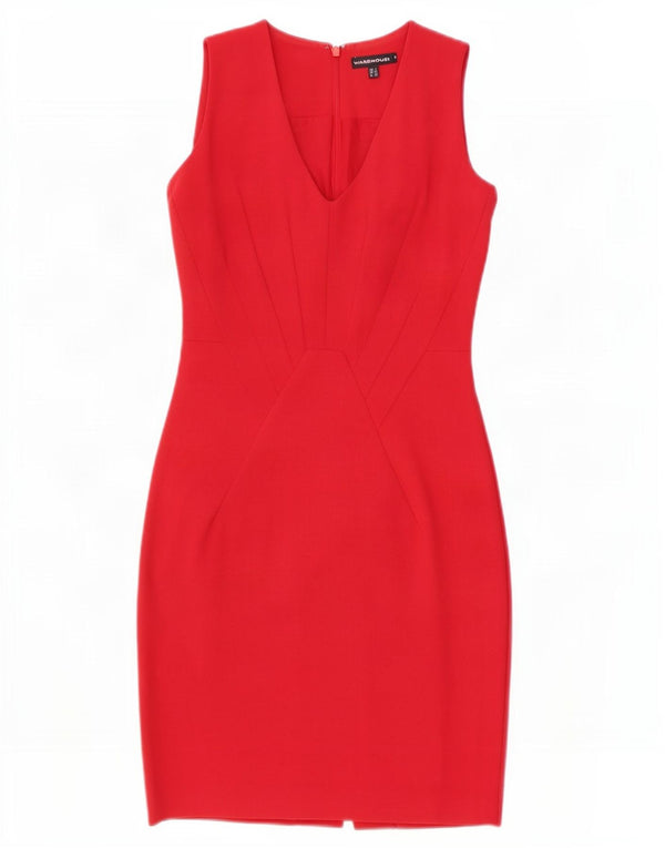 Vestido tubo sin mangas para mujer de Warehouse UK 6 XS Poliamida roja