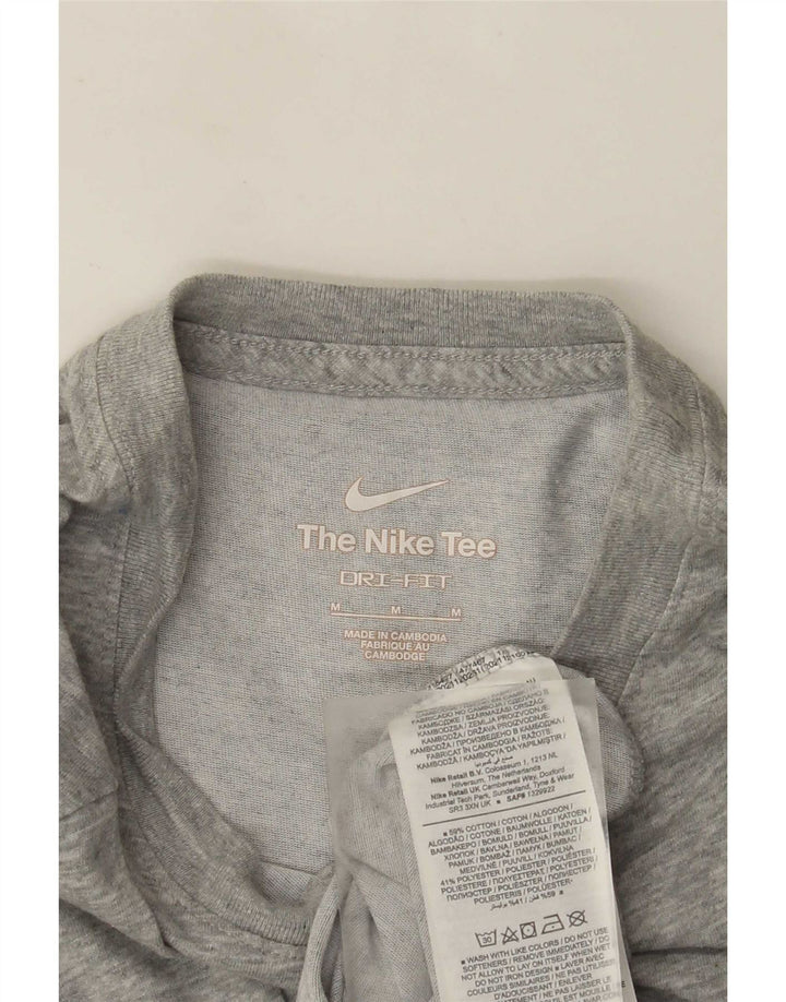 Camiseta Nike Dri Fit Graphic para hombre de algodón moteado en gris medio