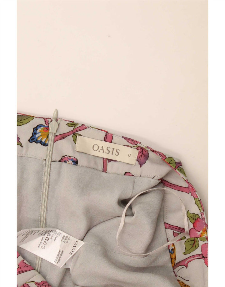 Minifalda cruzada para mujer Oasis UK 12 Medium W32 Multicolor Floral