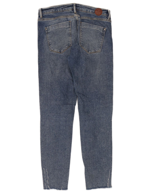 Zara Womens Distressed Slim Jeans EU 38 Small W28 L28 Blue Cotton