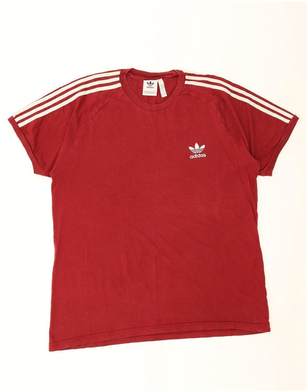 Adidas Camiseta Hombre Top XL Rojo Algodón