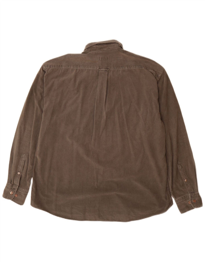 Gant Camisa Regular Fit De Pana Para Hombre XL Algodón Gris