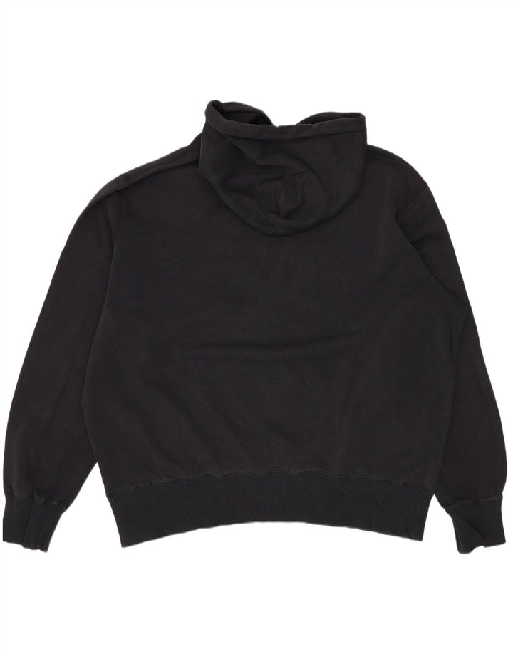 NIKE Jersey con capucha extragrande gráfico para mujer UK 40 XL Algodón negro