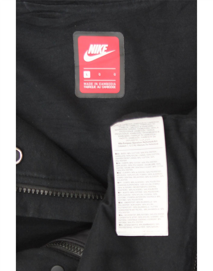 Nike Chubasquero con capucha para mujer UK 44 Grande Algodón negro