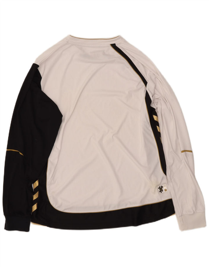 HUMMEL Hombre Top Manga Larga XL Blanco Colorblock