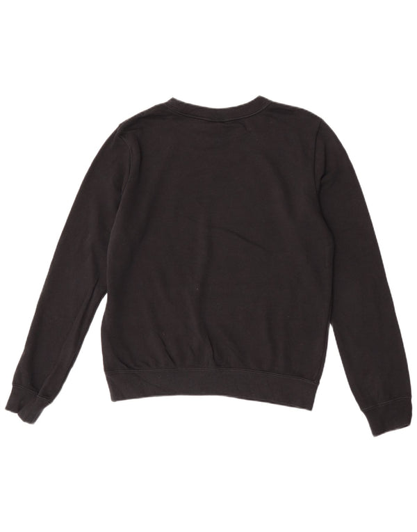 Nike Sudadera de gran tamaño con gráfico para mujer UK 6 XS Algodón negro