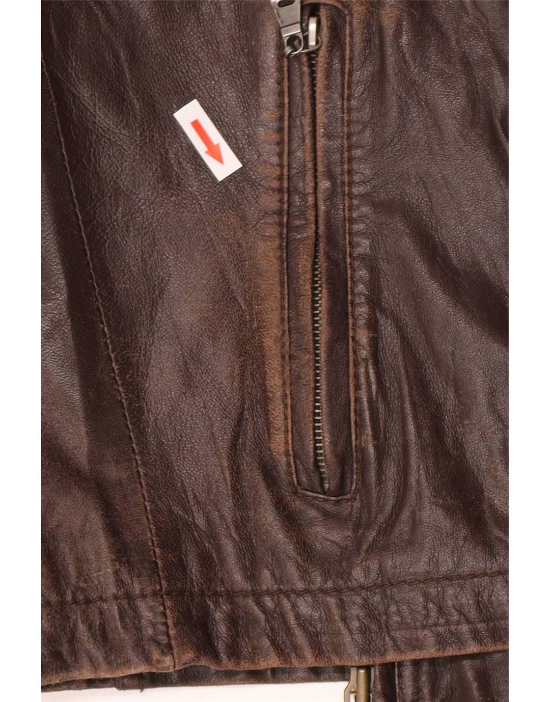 In Extenso Chaqueta de cuero para hombre UK 40 Large Brown