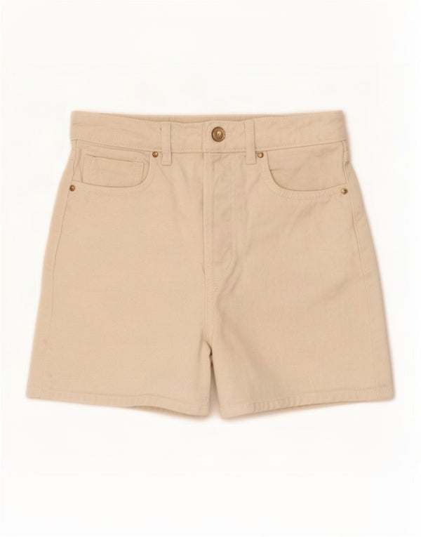 Zara Womens Denim Shorts EU 34 2XS W24 Beige
