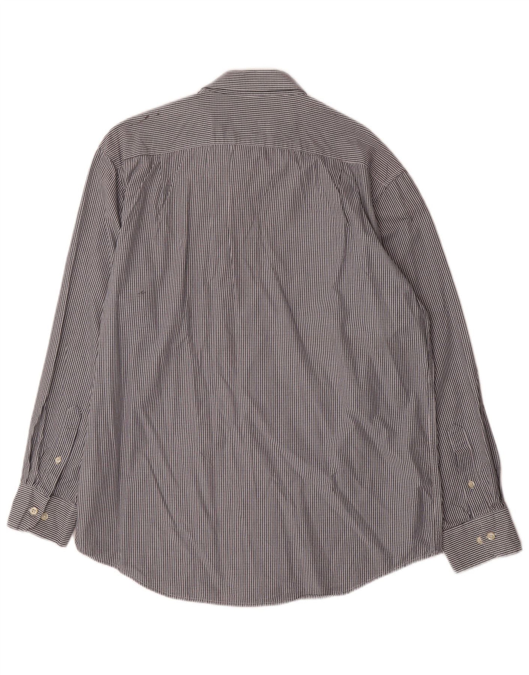 IZOD Camisa para hombre grande de algodón a cuadros gris