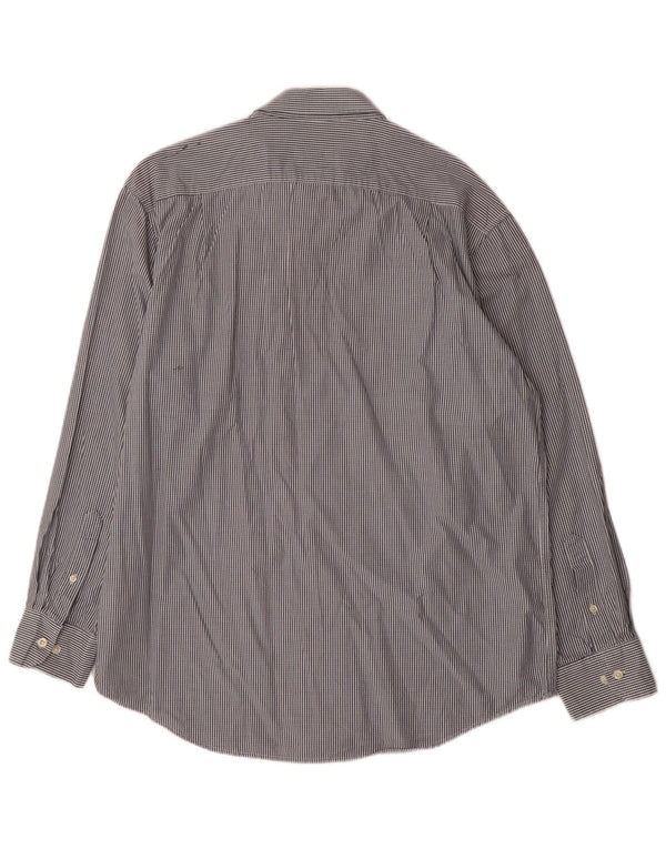 IZOD Camisa para hombre grande de algodón a cuadros gris