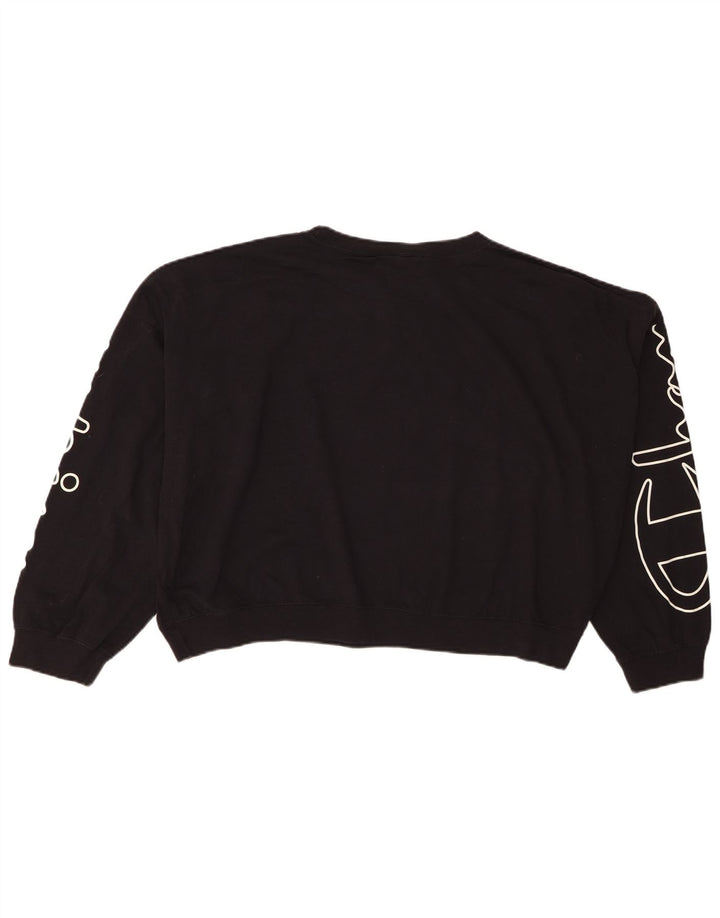 Champion Sudadera con gráfico extragrande para mujer, talla 44, talla M, color negro