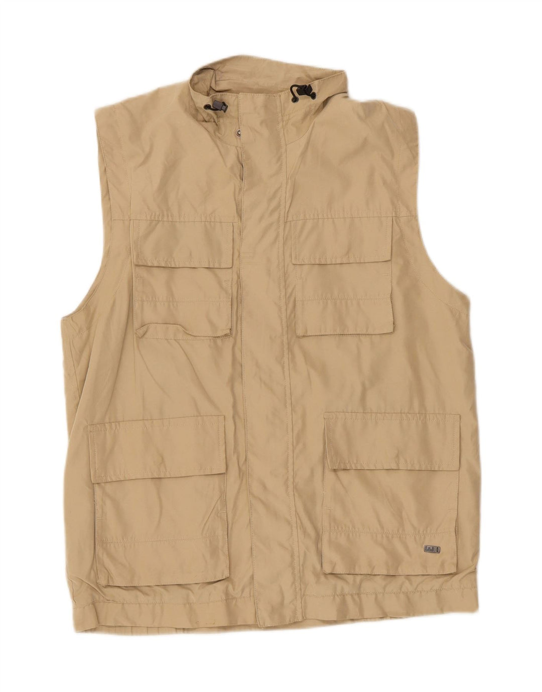 WAMPUM Chaleco utilitario para hombre UK 38 Poliéster beige medio