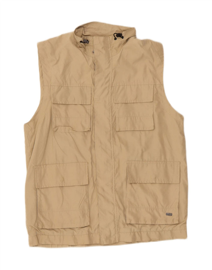 WAMPUM Chaleco utilitario para hombre UK 38 Poliéster beige medio