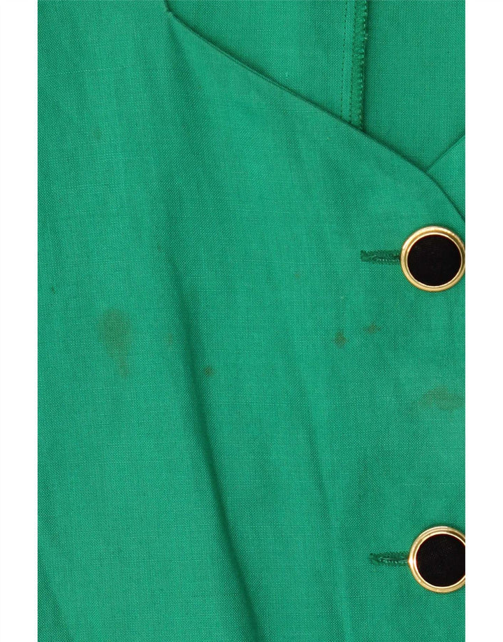 Carolina Pedrjoni Chaqueta Blazer De Mujer De 4 Botones IT 48 XL Bloque De Color Verde
