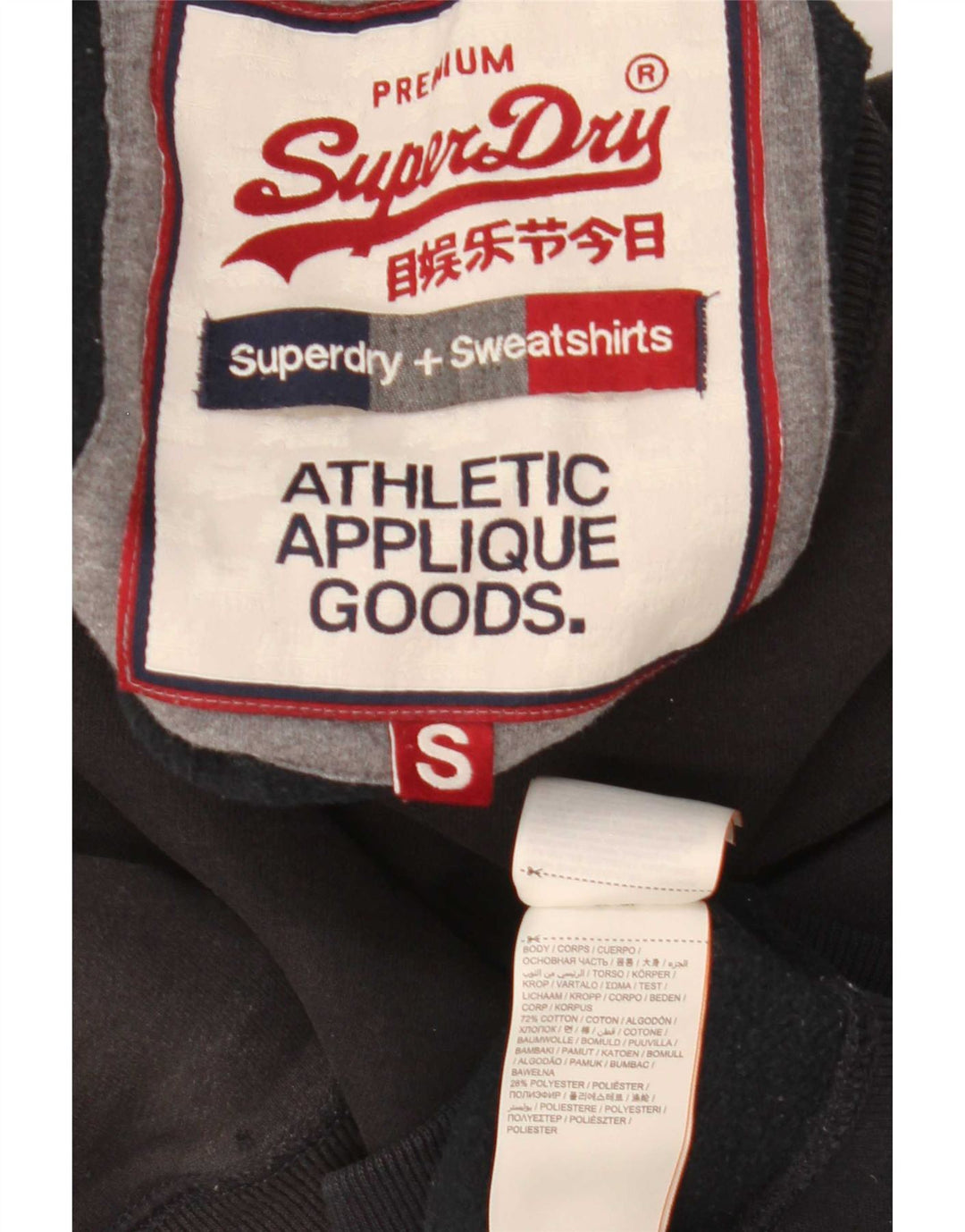 Superdry Sudadera Estampada Con Estampado De Algodón Negro Para Hombre