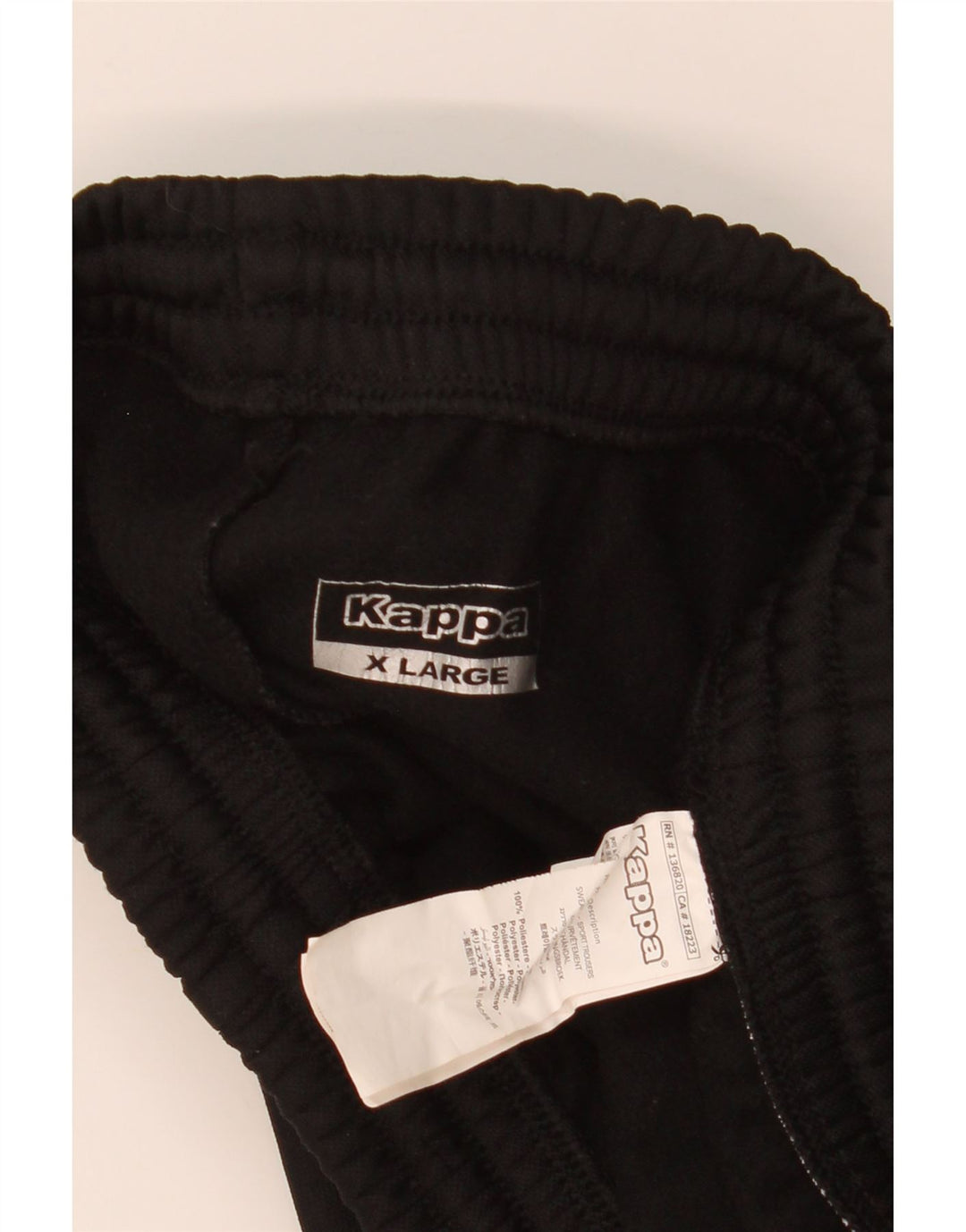 KAPPA Bermudas Hombre Sport Shorts XL Poliéster Negro