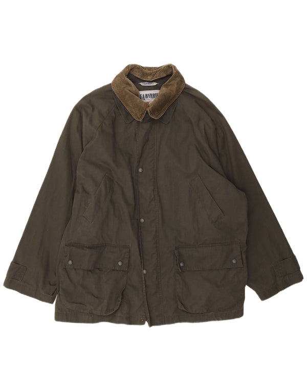 Sea Barrier Chaqueta de algodón encerado para hombre UK 42 XL Algodón caqui