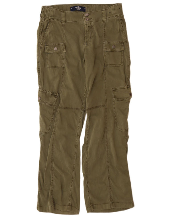 HOLLISTER Womens Baggy Low Waist Cargo Trousers Small W27 L29 Khaki