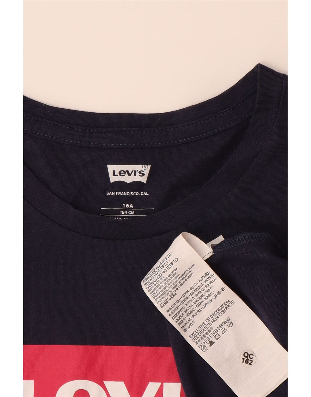 LEVI'S Camiseta Gráfica Niña Top 15-16 Años Azul Marino Algodón