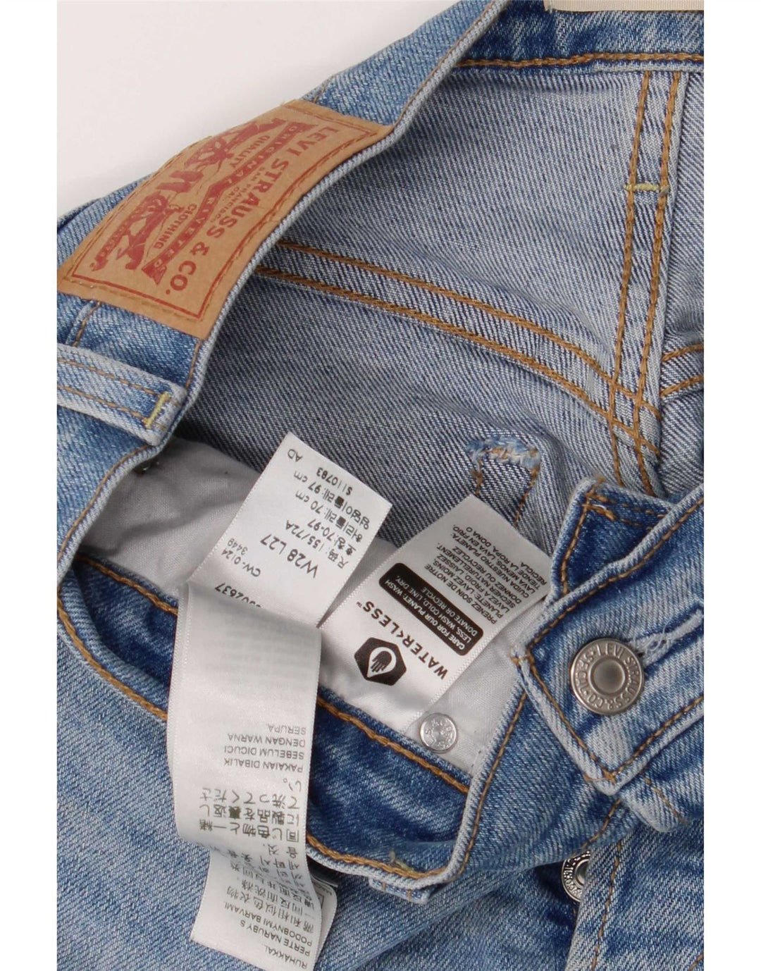 Levi's Vaqueros rectos Ribcage para hombre W28 L27 Algodón azul