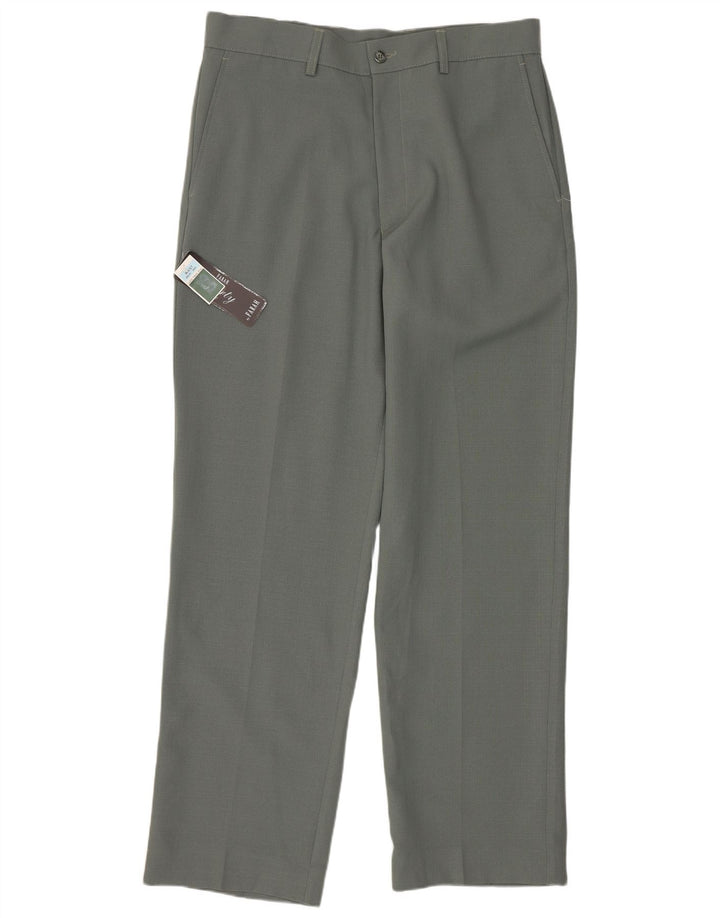 Farah Mujer Pantalones Casuales Rectos W34 L31 Poliéster Verde