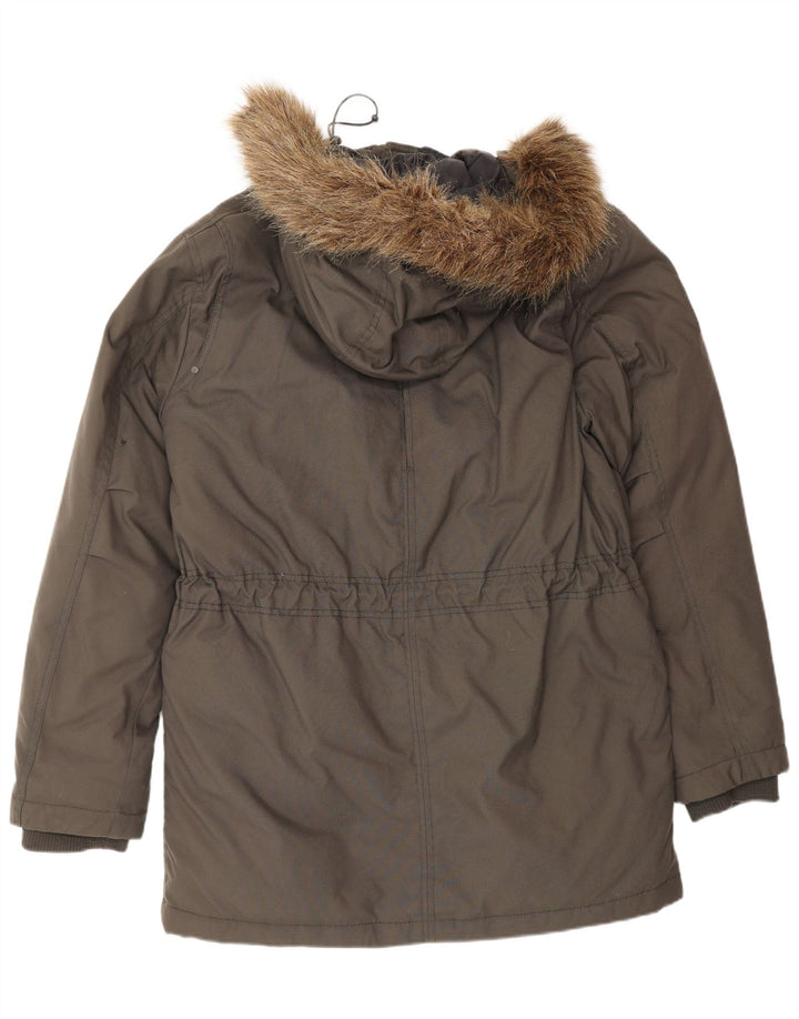 Esprit Parka con capucha para hombre, talla 38, color gris medio