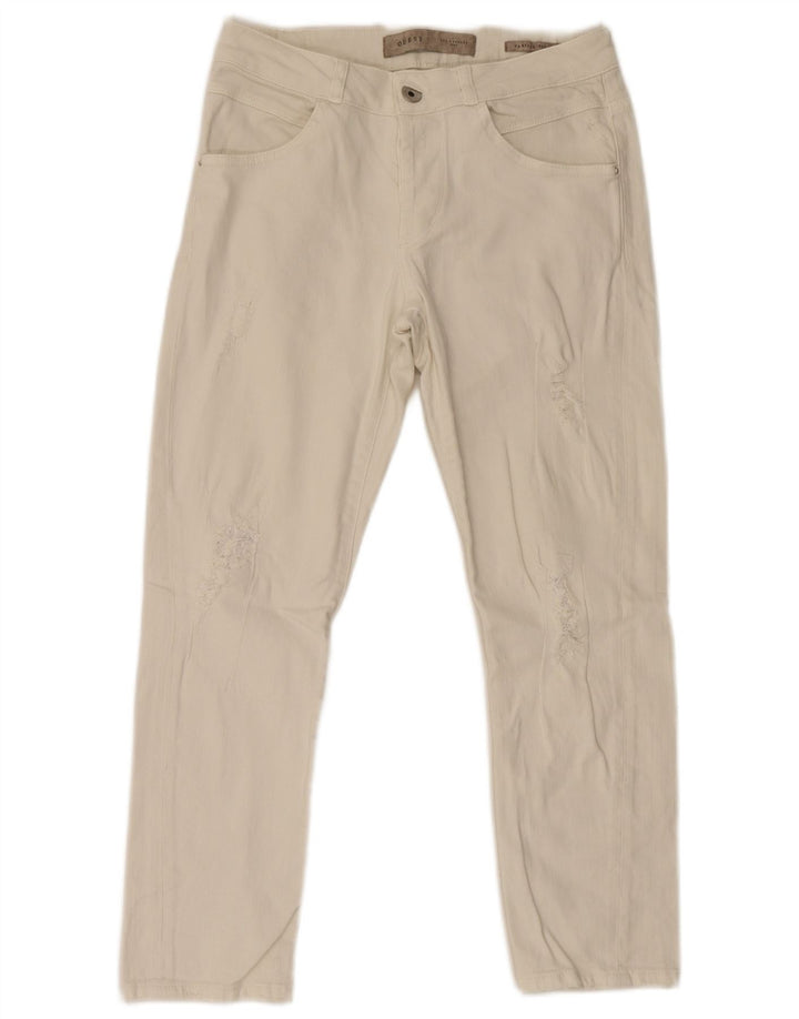 Vaqueros Guess Mujer Slim W27 L26 Algodón Blanco