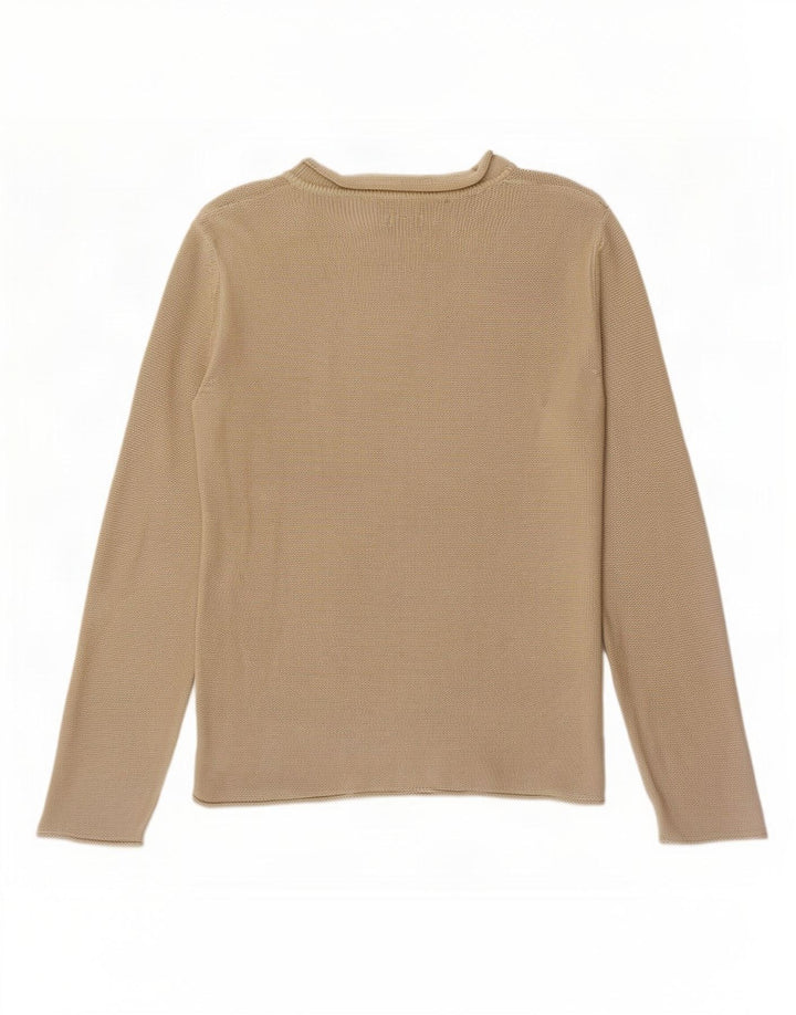 Armani Jeans Hombre Cuello Redondo Jersey Jersey Pequeño Algodón Beige