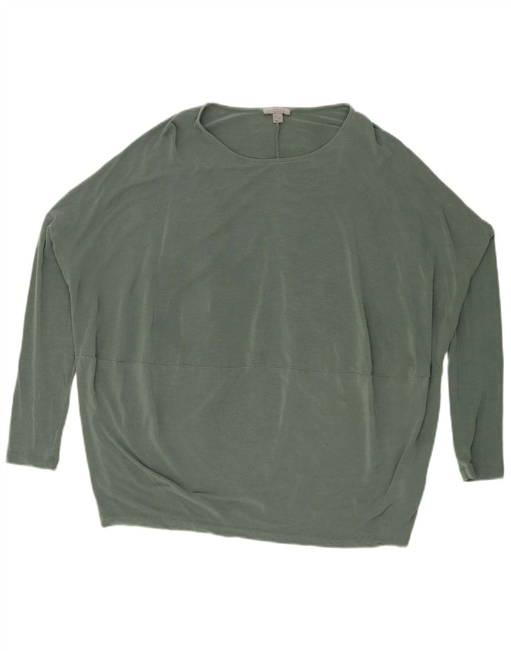 Cos Top extragrande para mujer, manga larga, Reino Unido 10, Lyocell verde pequeño