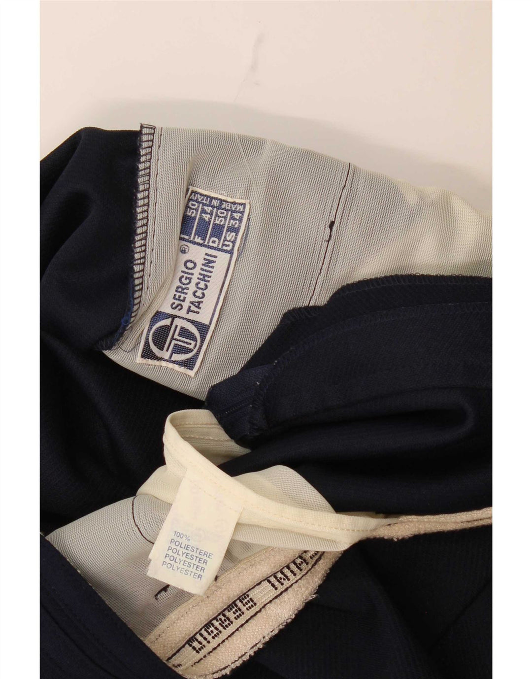 Sergio Tacchini Pantalones cortos casuales para mujer IT 50 XL W34 Poliéster azul marino