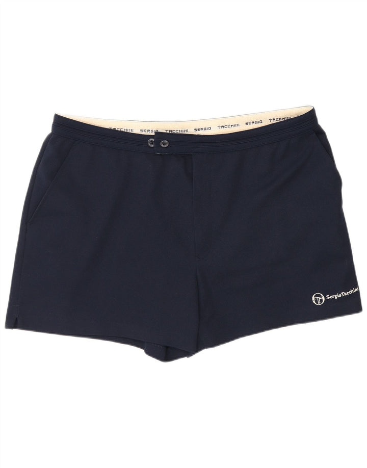Sergio Tacchini Shorts deportivos para hombre IT 56 2XL Azul marino Poliéster