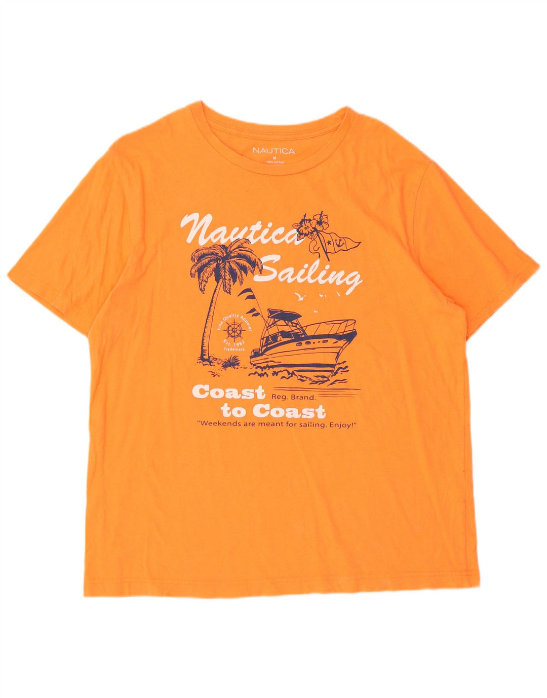 Nautica Camiseta gráfica para hombre Top Algodón naranja medio