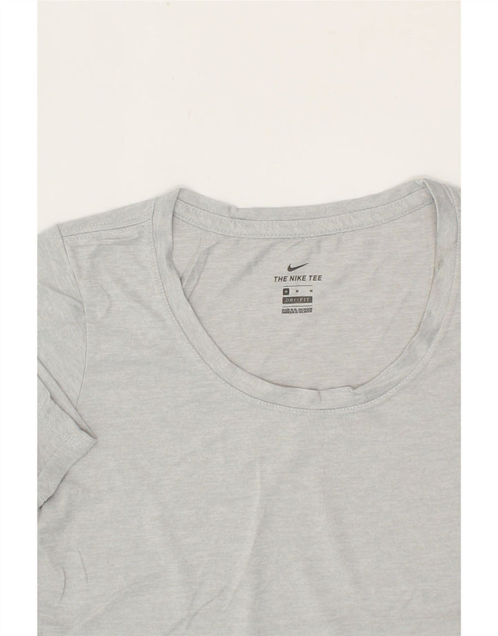 NIKE Womens Dri Fit T-Shirt Top UK 14 Medium Grey Polyester Vintage Nike and Second-Hand Nike from Messina Hembry 